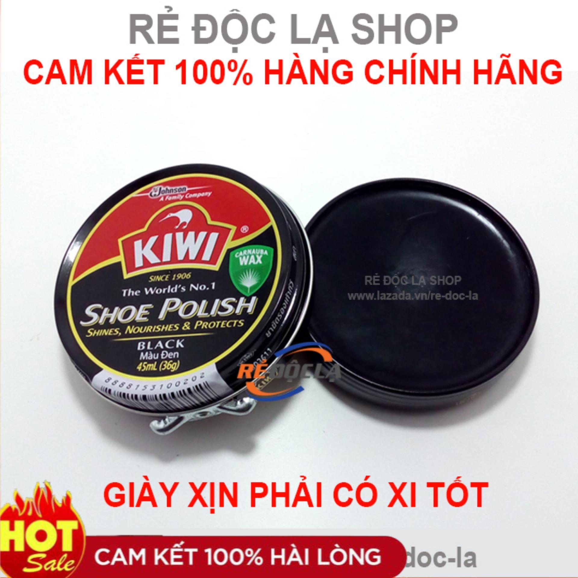 Hộp Xi Đánh Giày Kiwi ( Xi đen, nâu), bảo vệ da, làm mờ và giảm các vết trầy xước trên bề mặt, tăng độ bền và bóng
