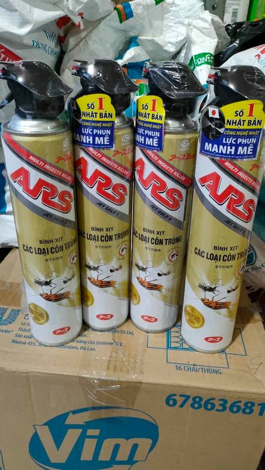 Bình xịt muỗi và côn trùng ARS 600ml ( tặng dao)