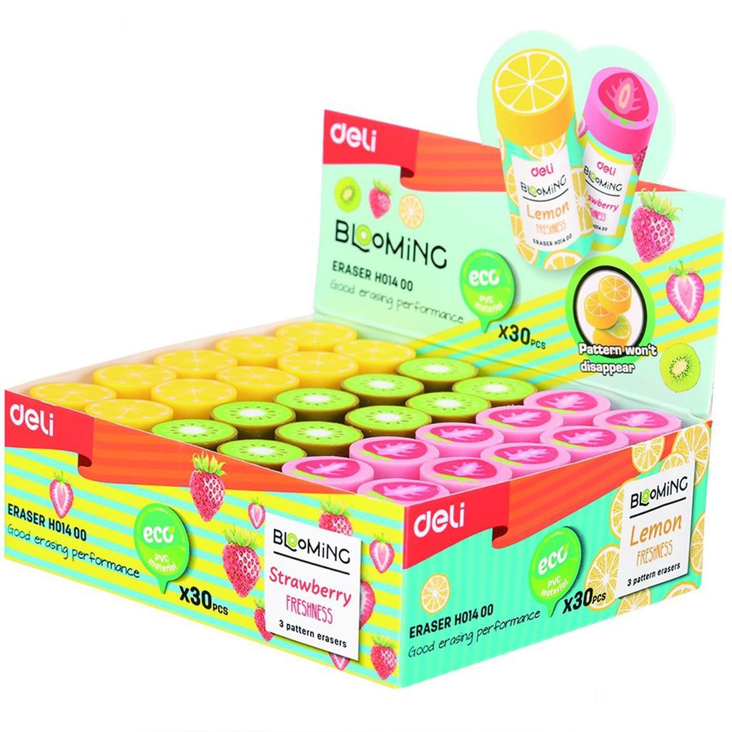 Gôm tẩy Dẻo hình Trái Cây Deli