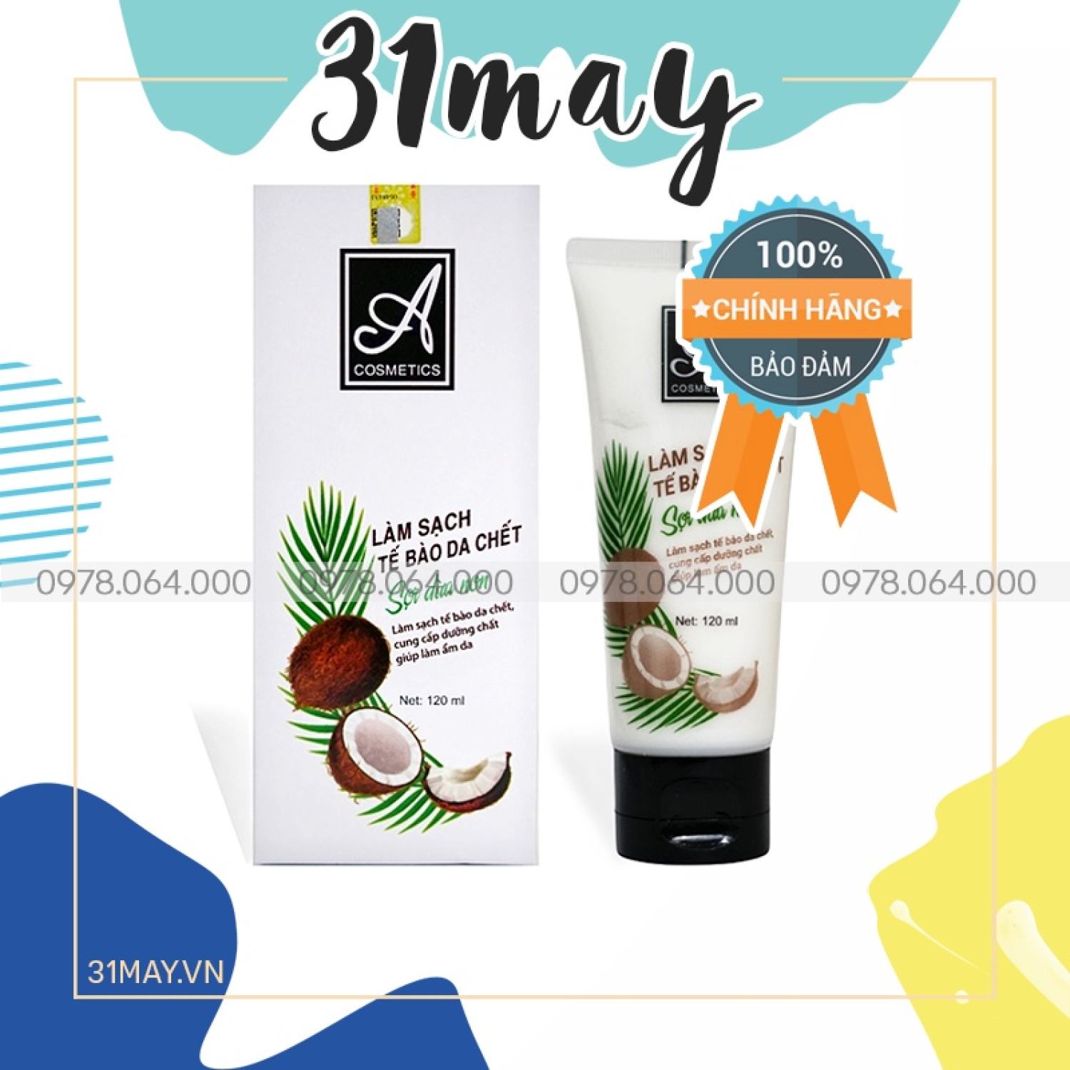Tẩy Da Chết Sợi Dừa Non A Cosmetics Phương Anh