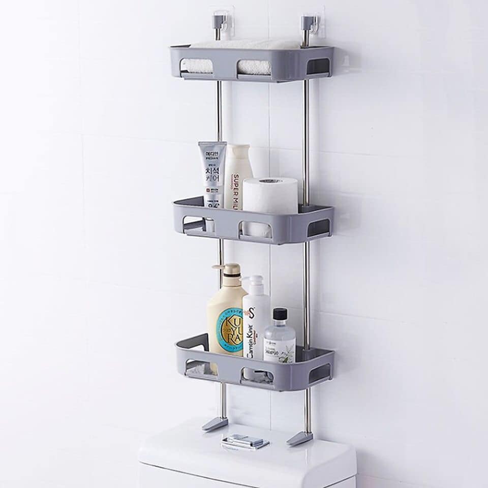 Kệ sau toilet 3 tầng, kệ trên toilet, kệ toilet