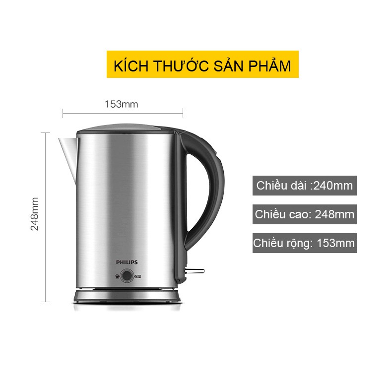 Ấm đun nước siêu tốc Philips HD9316 1.7l