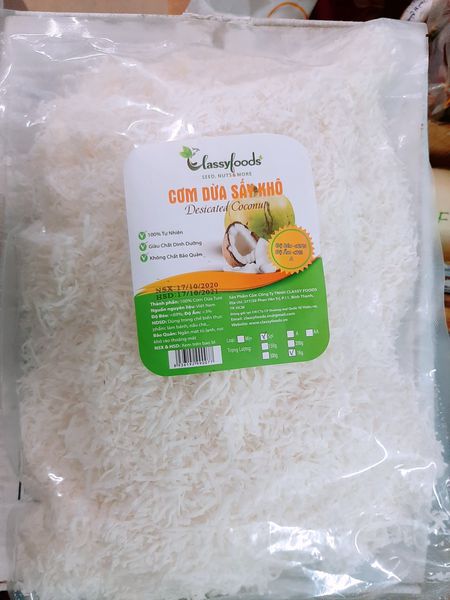 Cơm dừa sấy khô dang sợi  200gr 500gr 1kg trang trí bánh