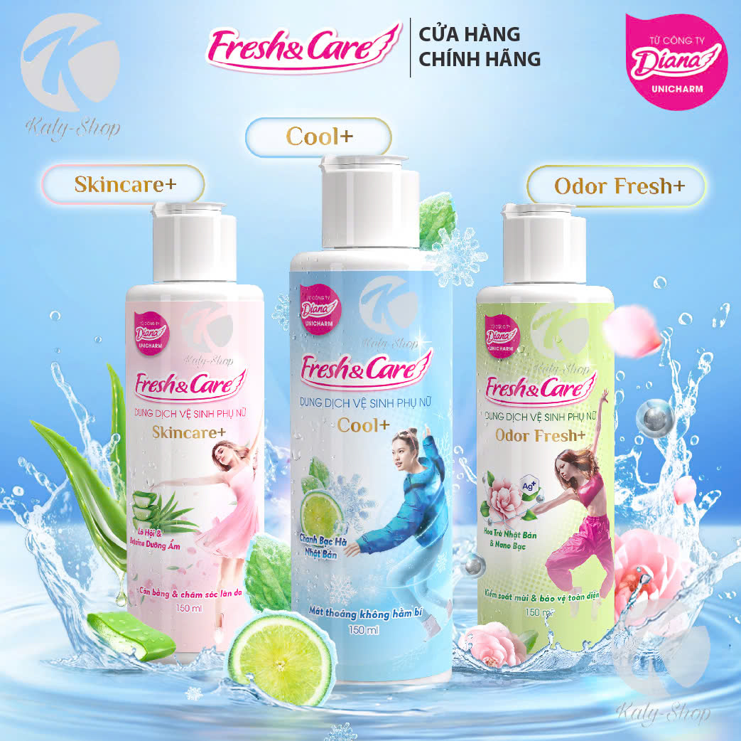 Dung Dịch Vệ Sinh Phụ Nữ Diana FRESH & CARE 150ml/250ml