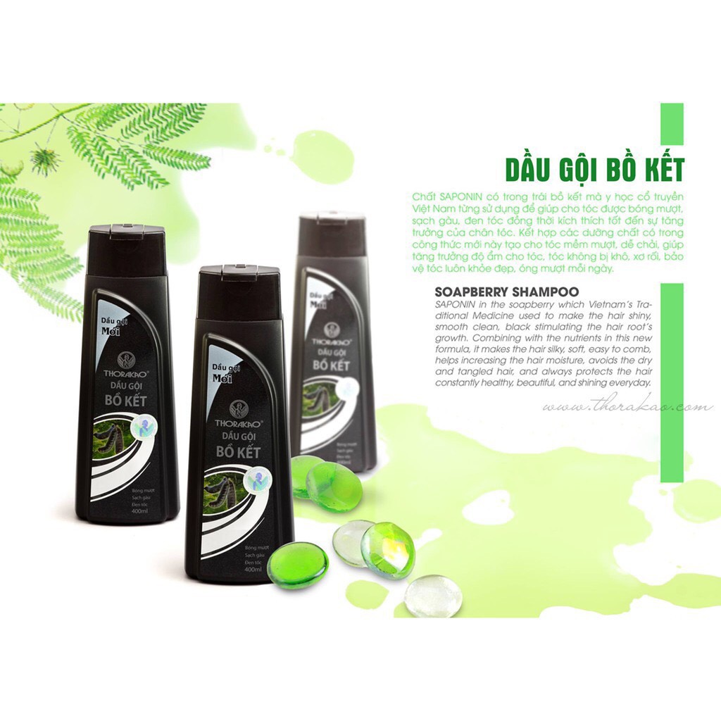 THORAKAO Dầu gội và xả bồ kết 400ml