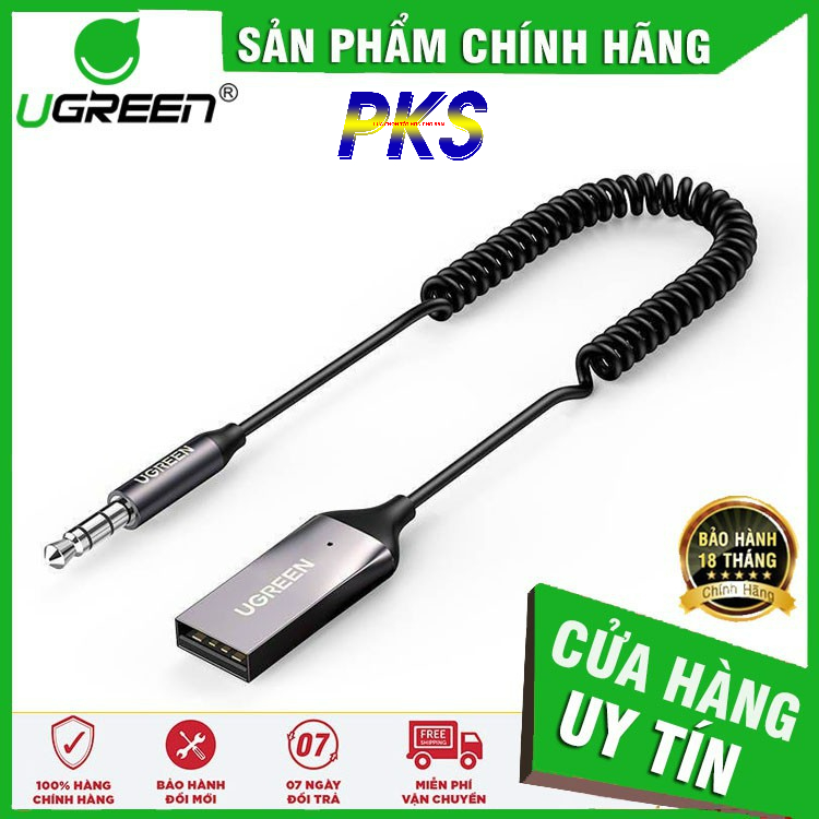 Bộ thu Bluetooth 5.0 tích hợp mic đàm thoại cao cấp Ugreen 70601