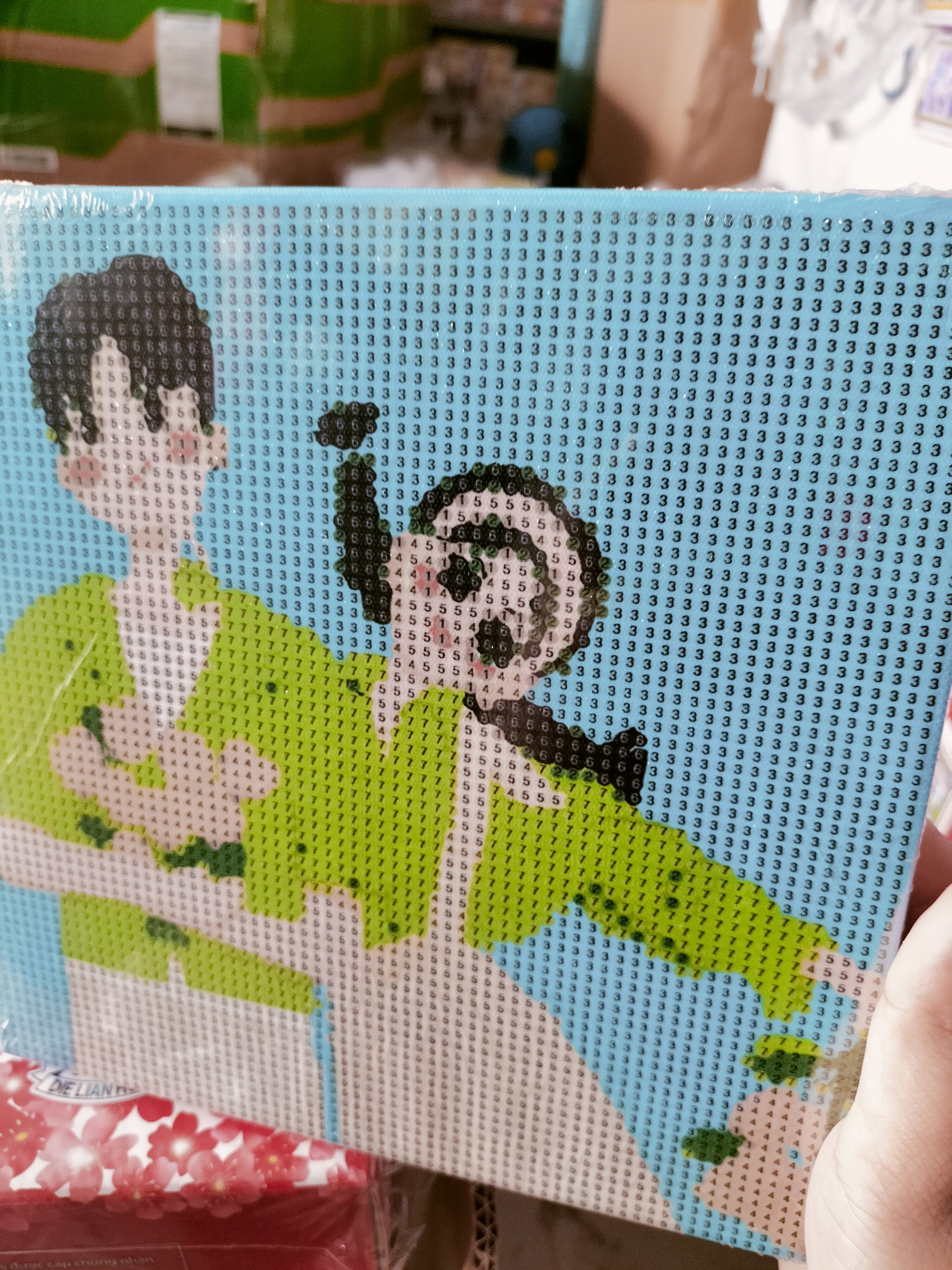 Tranh Đính Đá công chúa có khung (ĐÁ ABC CAO CẤP). Kích Thước:20x20cm