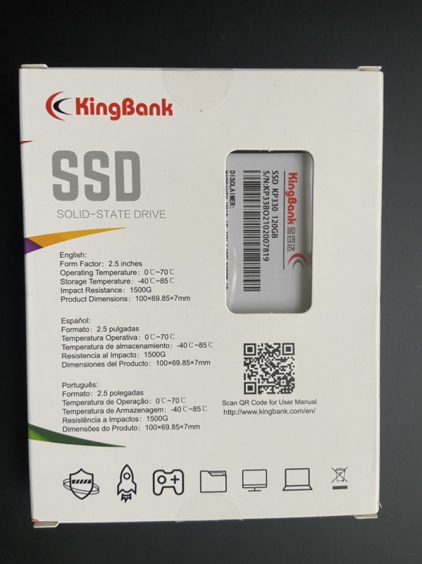 Bảng giá SSD Kingbank 120Gb chính hãng Phong Vũ