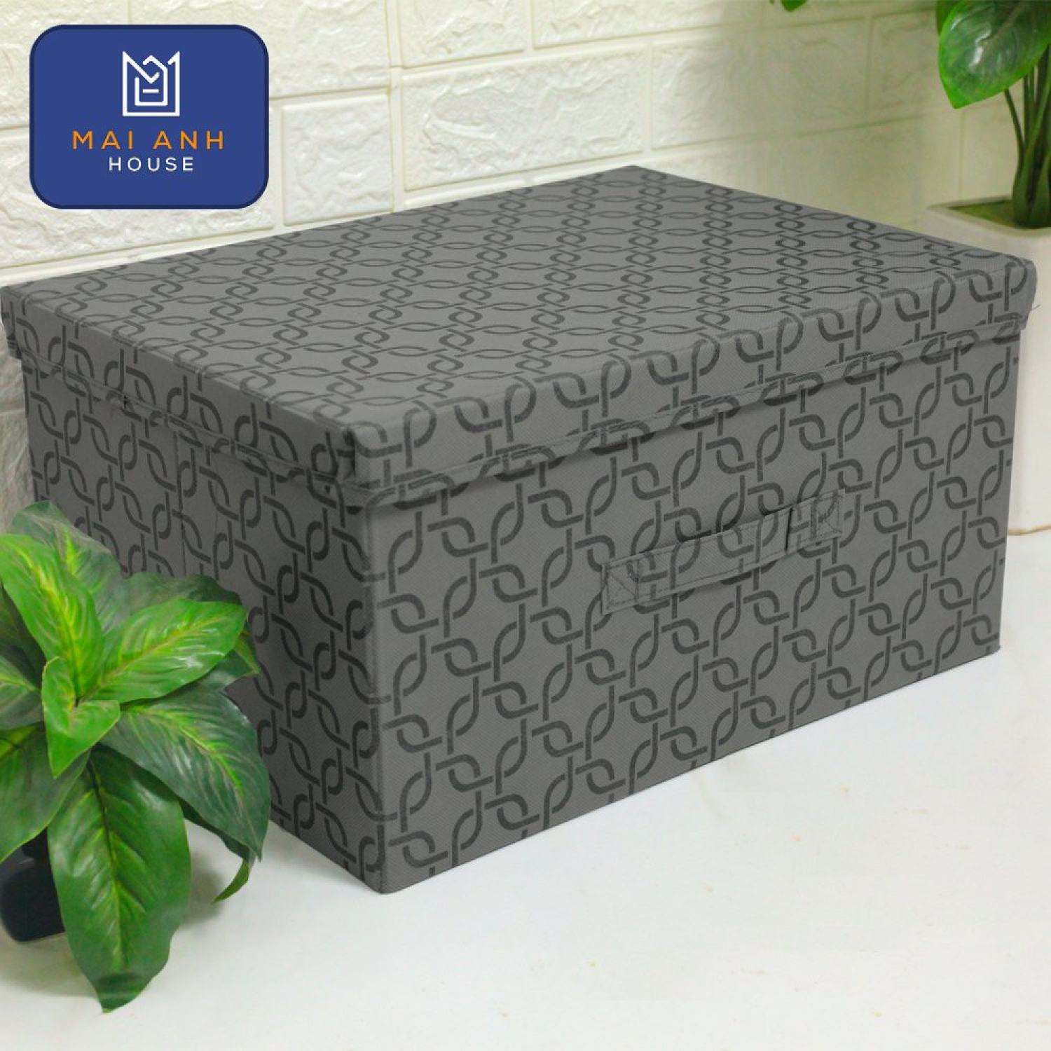 Hộp vải chia ngăn đựng quần áo có nắp, hộp vải đựng đồ gấp gọn