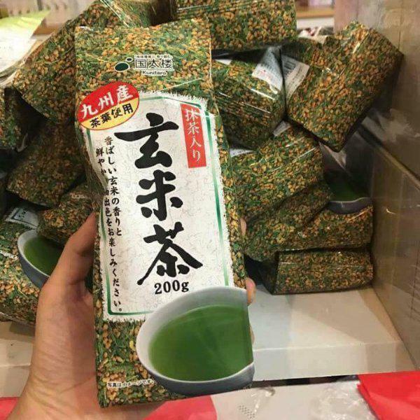 Trà xanh gạo lứt rang kunitaro nhật bản