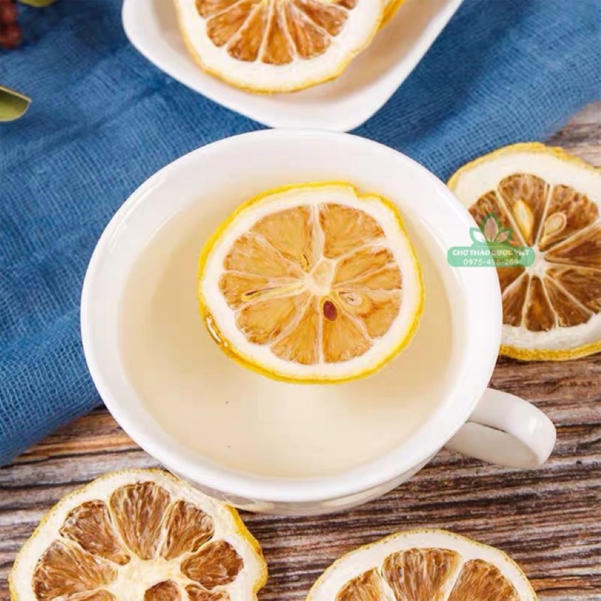 Chanh vàng thái lát sấy khô 100g, trà chanh vàng, dưỡng da, bổ sung vitamin, tăng cường miễn dịch