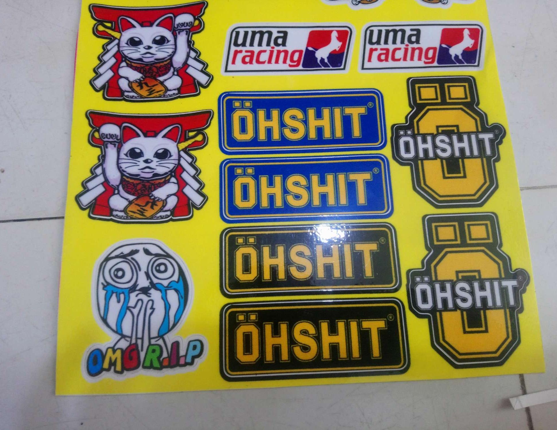 Tem tấm logo dán xe máy trọn bộ 18x25cm