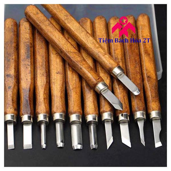 Bộ dụng cụ khắc đục tiện gỗ 10 món cao cấp V2