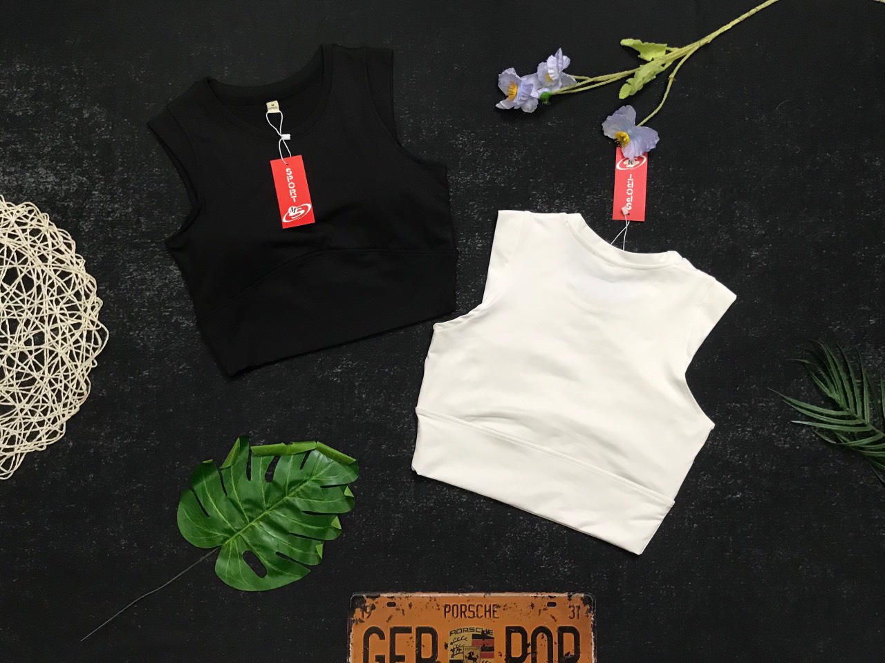 Áo croptop cổ tròn Basic🌼 thun dày dặn form chuẩn đẹp, co giãn 4 chiều thoải mái