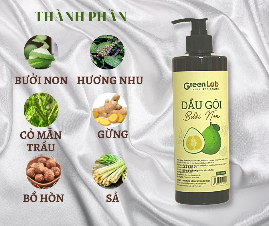 Dầu gội thảo mộc Bưởi Non Greenlab