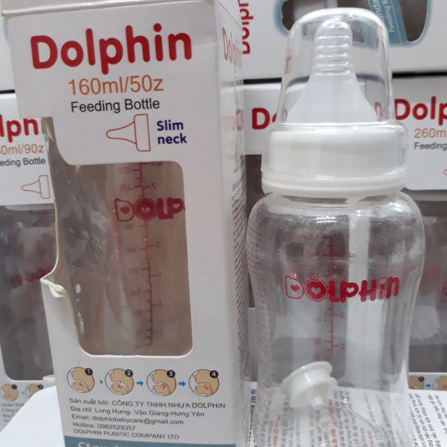 Bình Sữa Streamline Cổ Hẹp PC Dolphin 80ml/ 160ml/ 260ml