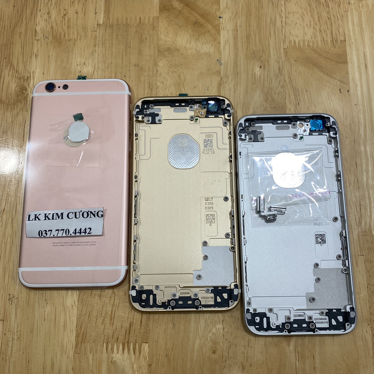 Bộ vỏ thay thế IP 6S ZIN(TEM ĐỎ)