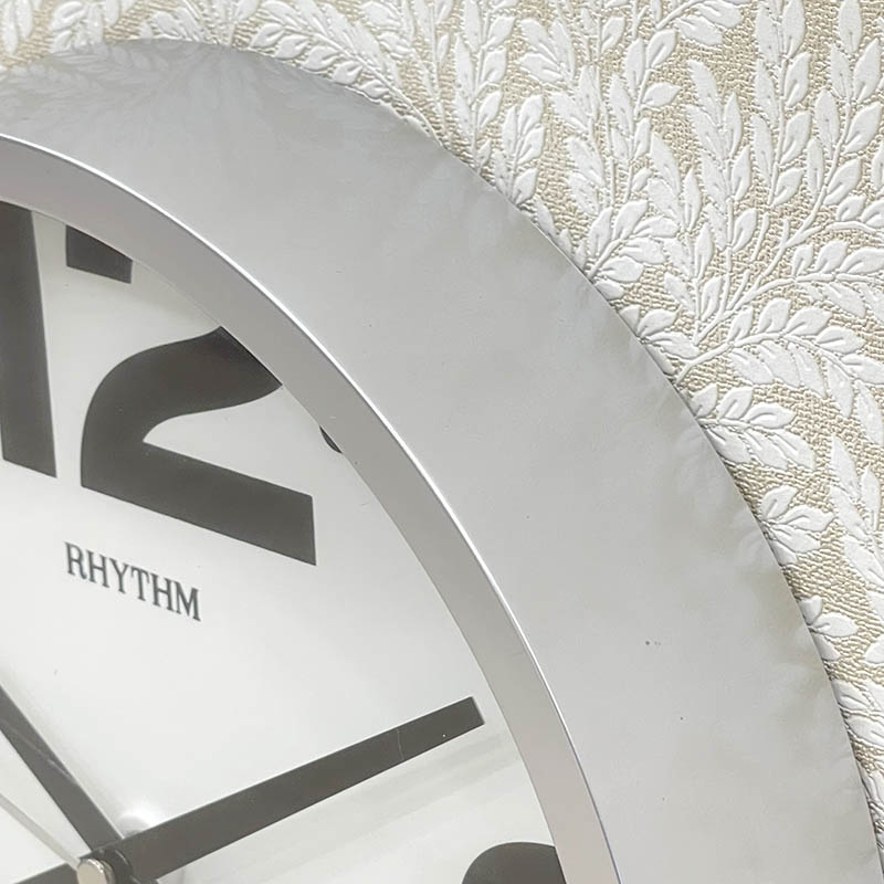 Đồng hồ treo tường Rhythm CMG471NR66 Basic Wall Clocks (Bạc)