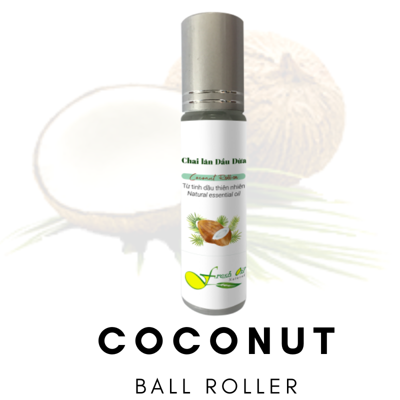 [HCM]Chai lăn tinh dầu dừa 10ml