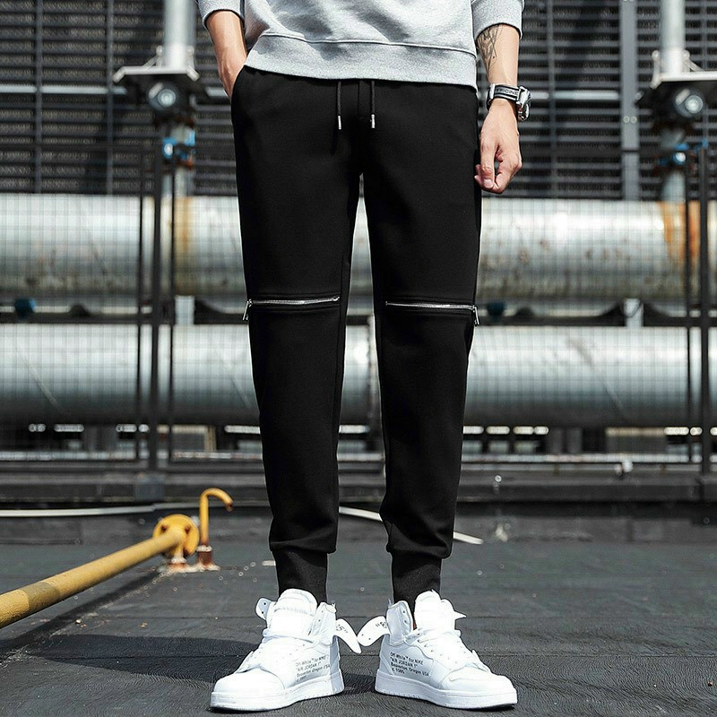 Quần Jogger Nam kaki khóa gối,Quần jogger kaki nam khóa gối phong cách Hàn Quốc S0
