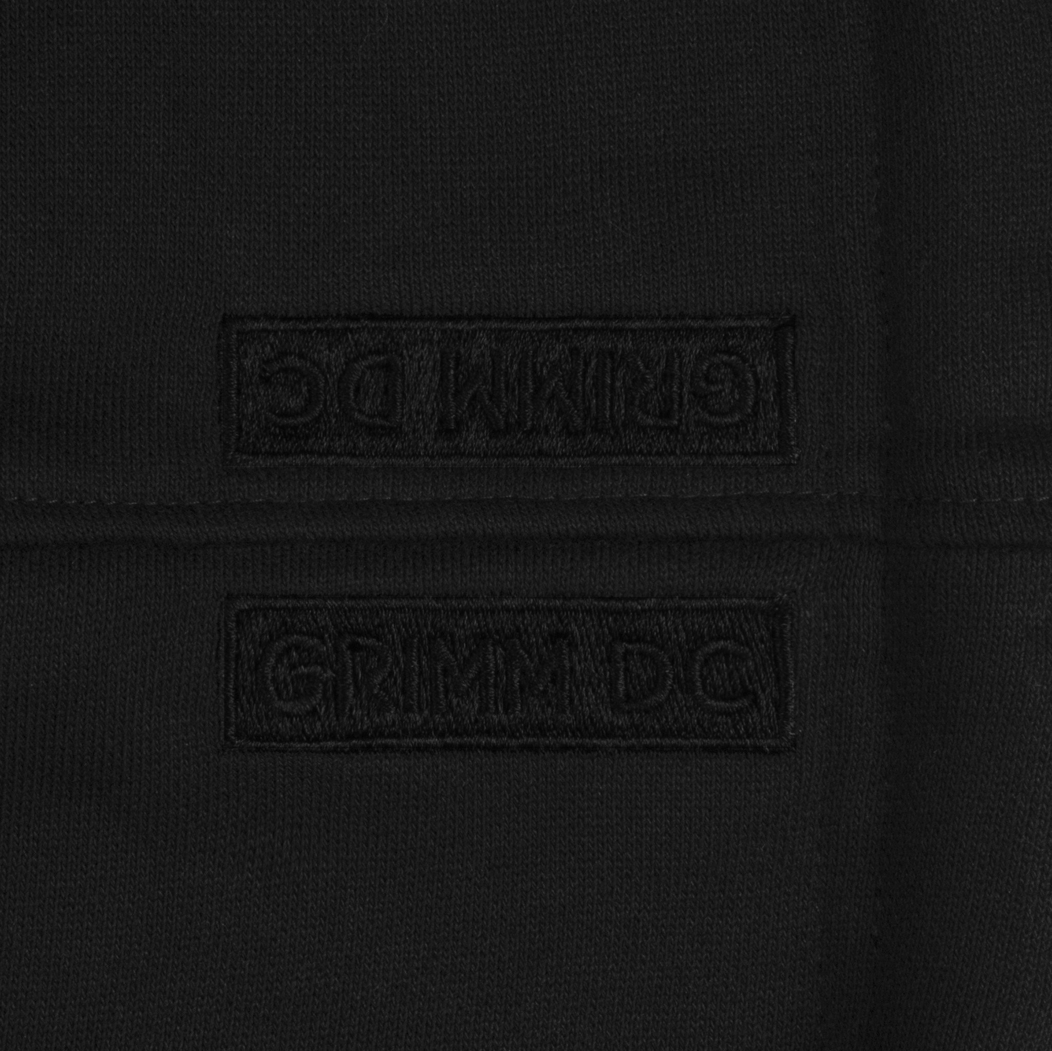 Grimm DC Hoodie thêu Prêt-à-porter // Đen
