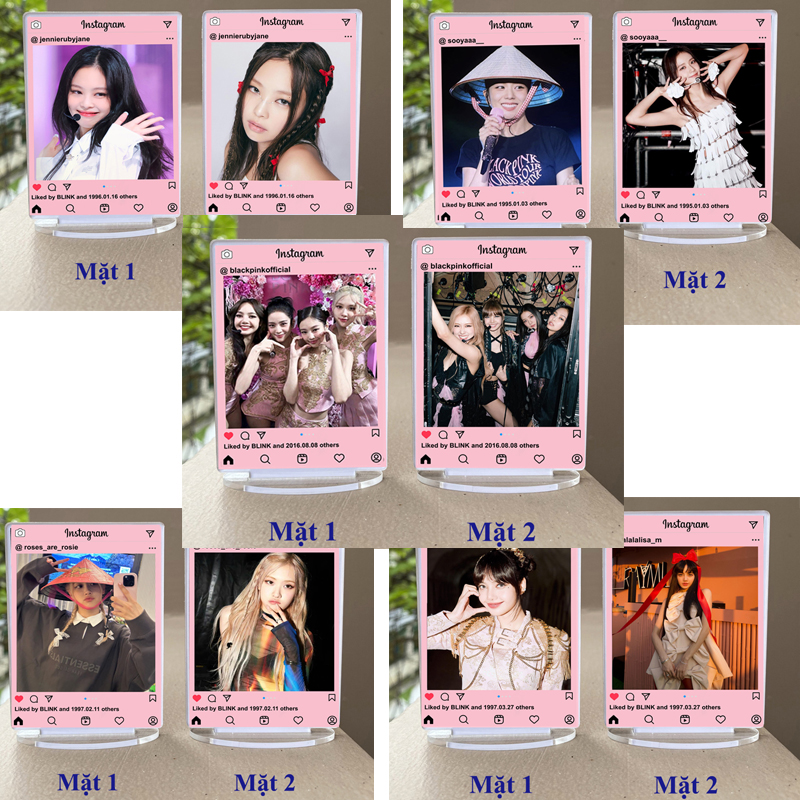 Tượng instagram Blackpink kích cỡ mini ( in 2 mặt khác nhau )