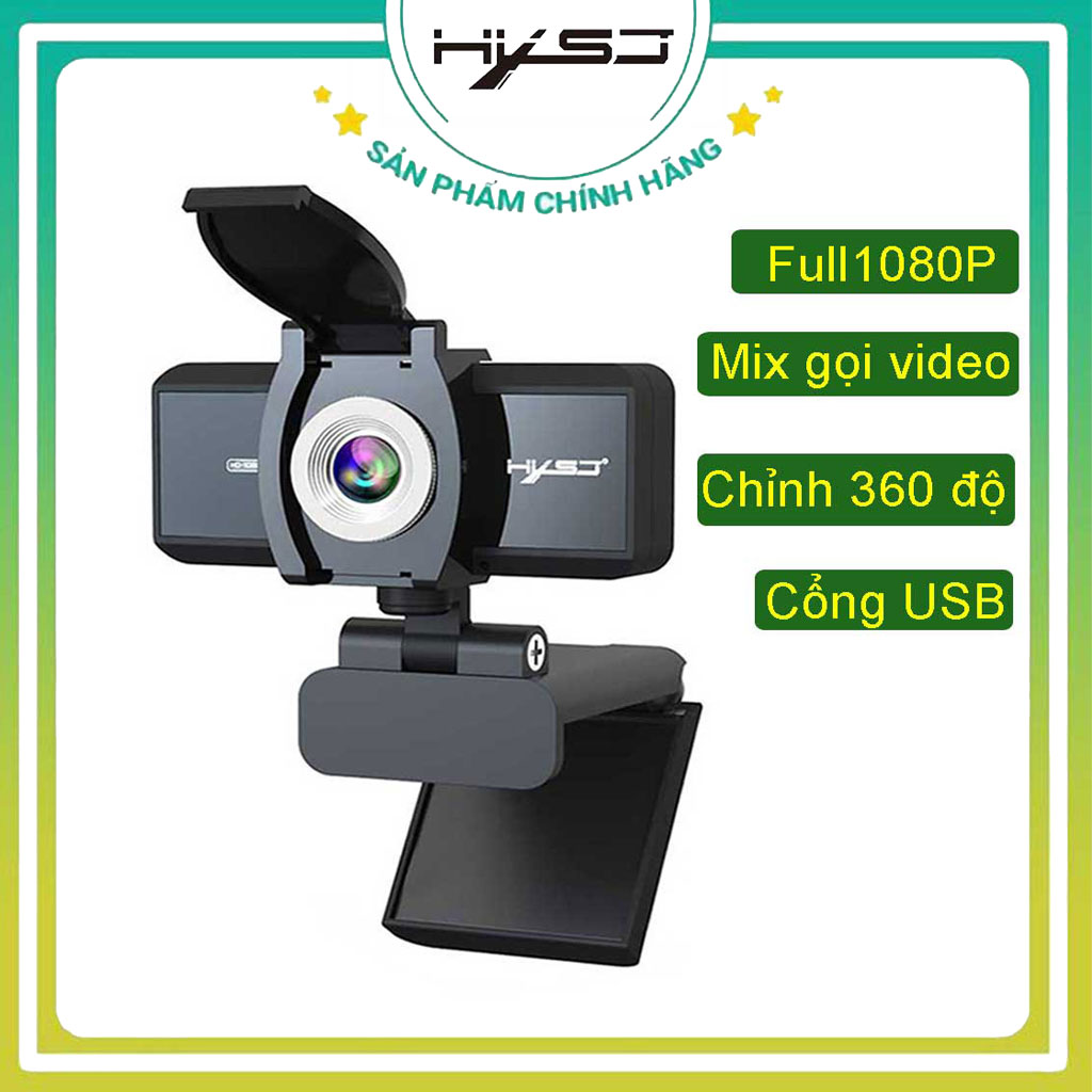 Webcam HXSJ S4 Pro 2K với công nghệ cao truyền tải âm thanh và hình ảnh trung thực, sắc nét - BH Chính Hãng 12 Tháng