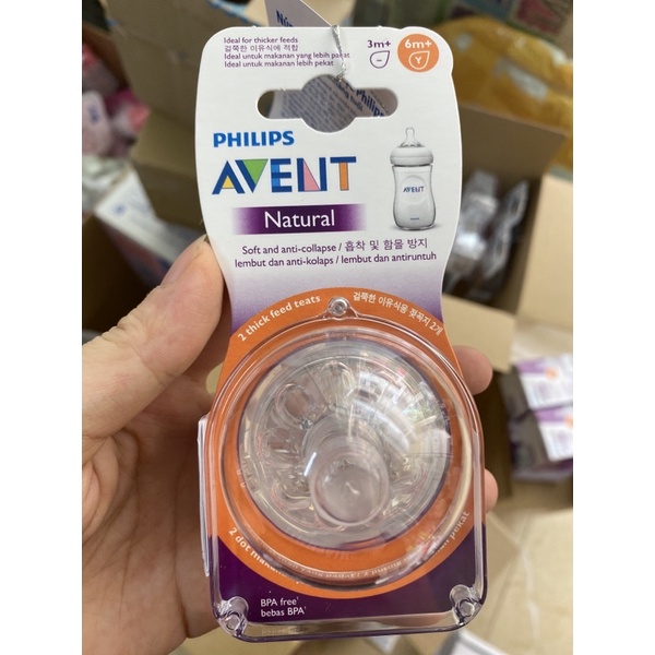 [Chính Hãng] Núm ti thay thế bình Natural Avent đủ size