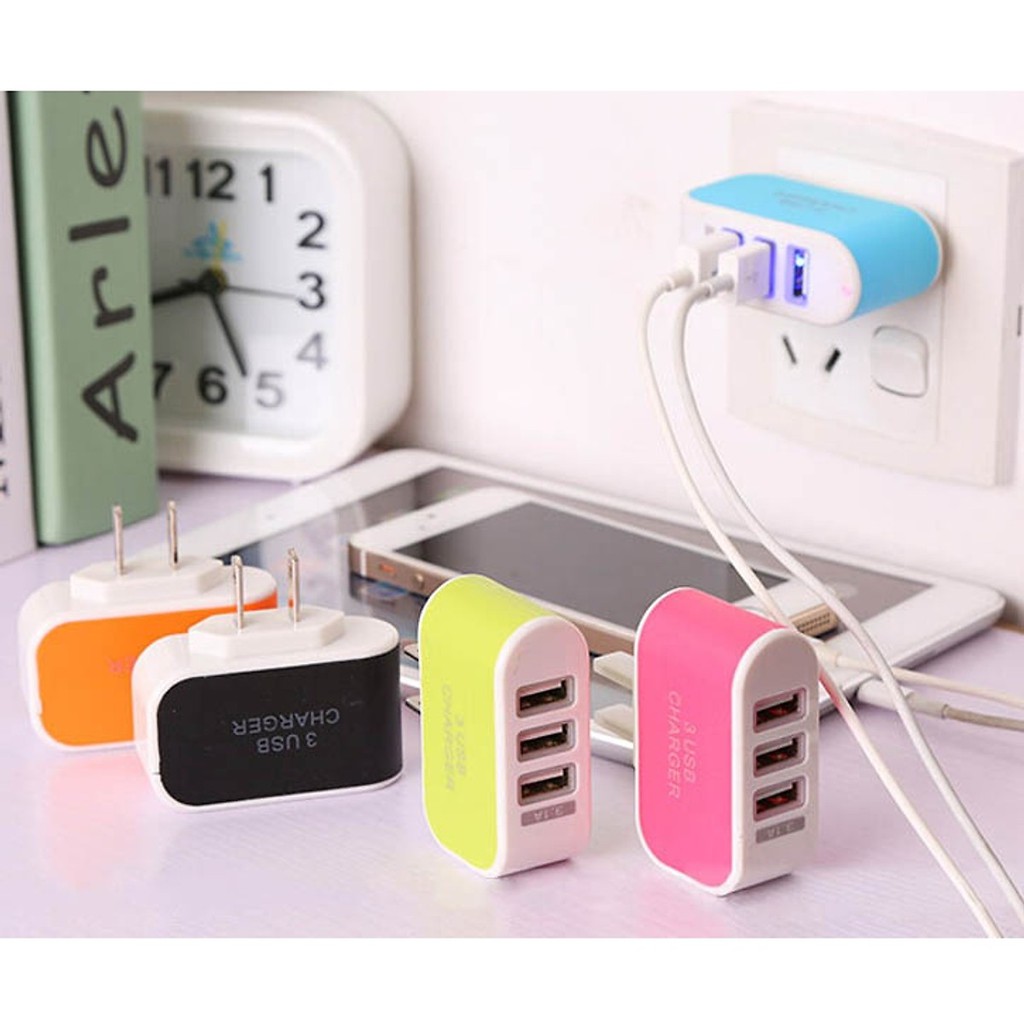 Củ Sạc 3 Cổng Usb 3 1A