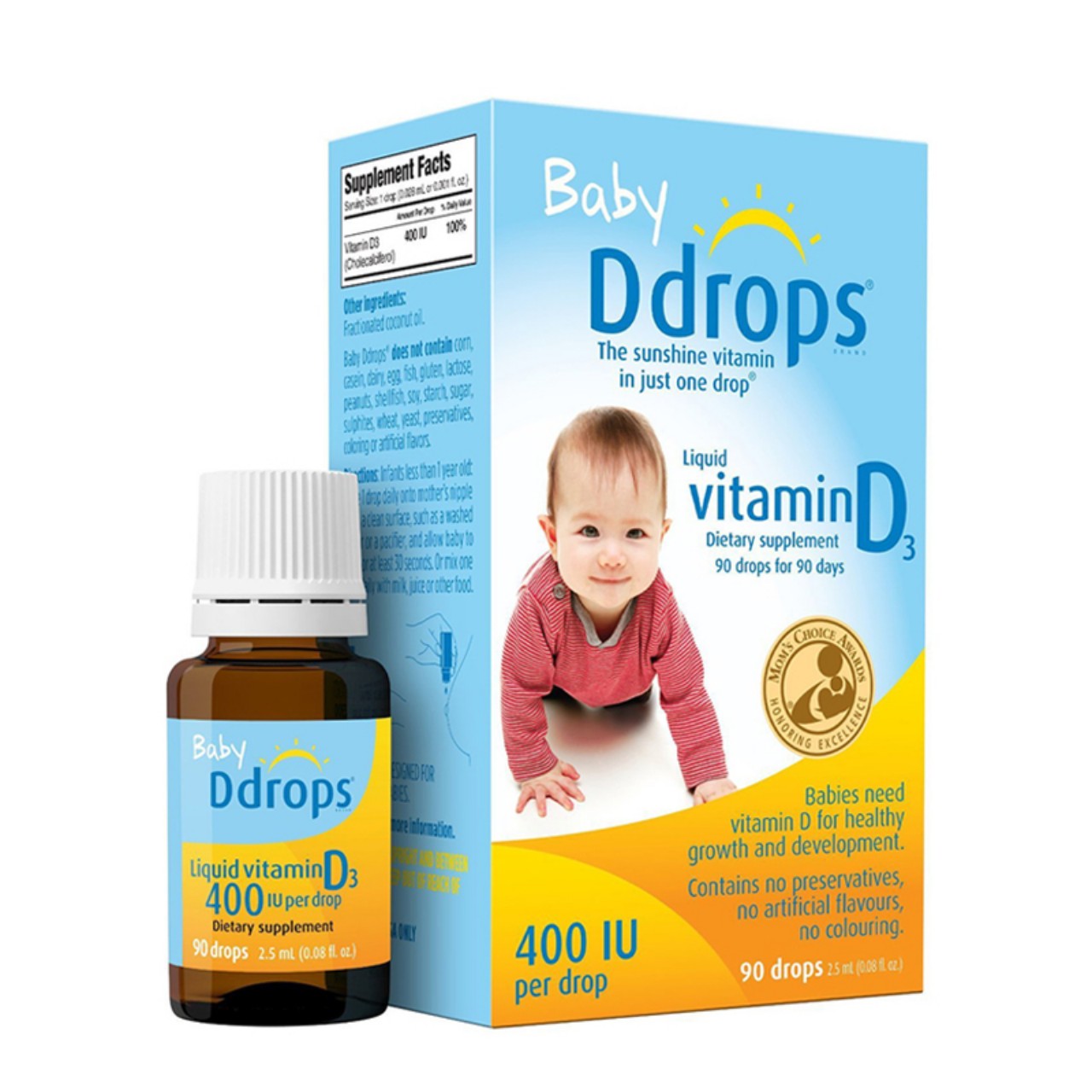 [HCM]Baby Ddrop Vitamin D3 90 Giọt Cho Trẻ Sơ Sinh