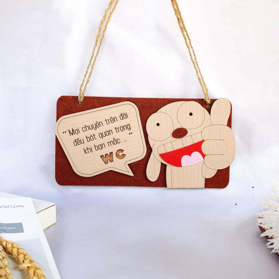 Bảng decor trang trí treo nhà tắm toilet, wc (bảng gỗ trang trí DNDecor + quà tặng giá 17.000đ)