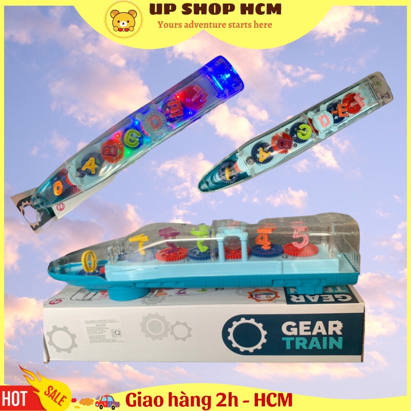 Đồ Chơi Tàu Cao Tốc Trong Suốt Cho Trẻ Em Có Âm Thanh Mô Phỏng Đèn Sáng