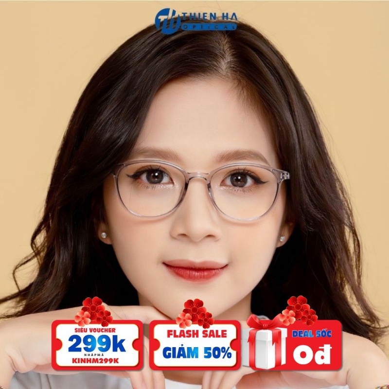 Giá bán Gọng kính nữ  KÍNH MẮT Thiên Hà dáng oval tròn nhựa dẻo-nhẹ cao cấp thiết kế độc quyền Hàn Quốc GALAXY GL001