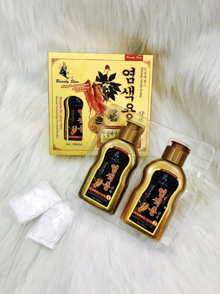 [HCM]Dầu Gội Đen Tóc Ginseng Instant Dying Beauty Star Hàn Quốc - DC