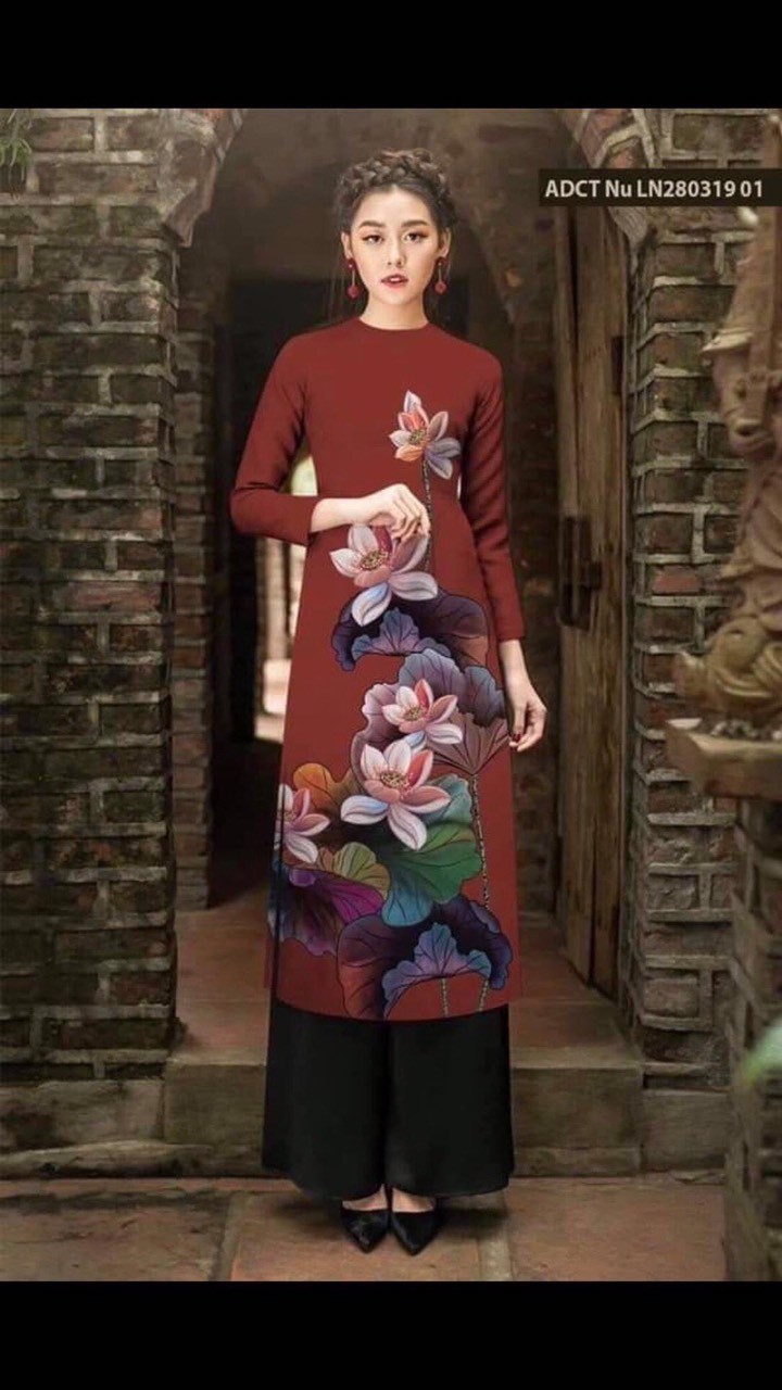 Áo Dài Cách Tân Chất Liệu Lụa Mềm Xẻ Tà Siêu Bền Đẹp