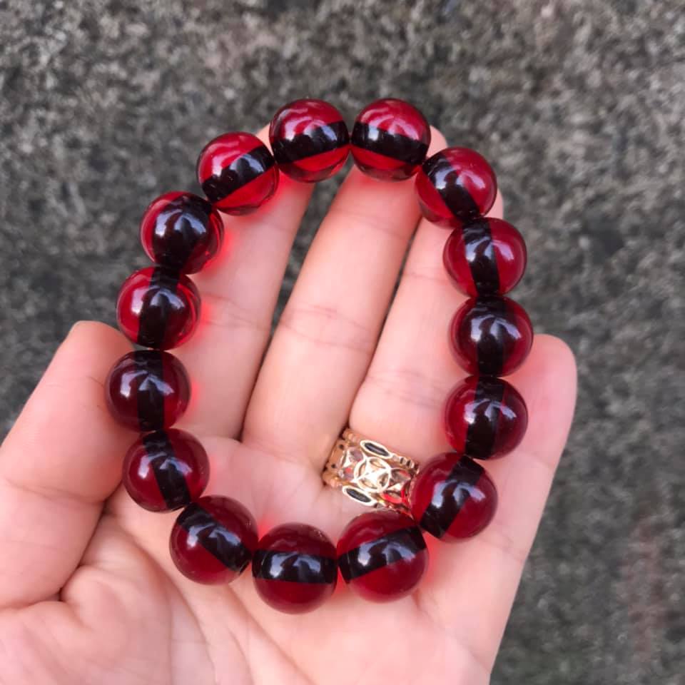 [HCM]VÒNG TAY HỔ PHÁCH ĐỎ 14LY