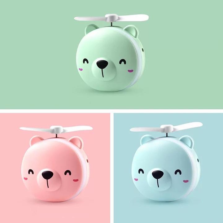 Gương mini cầm tay có đèn Led kèm quạt