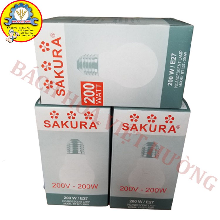 [CHÍNH HÃNG] Bóng đèn sợi đốt 200W Sakura (sẵn hàng)