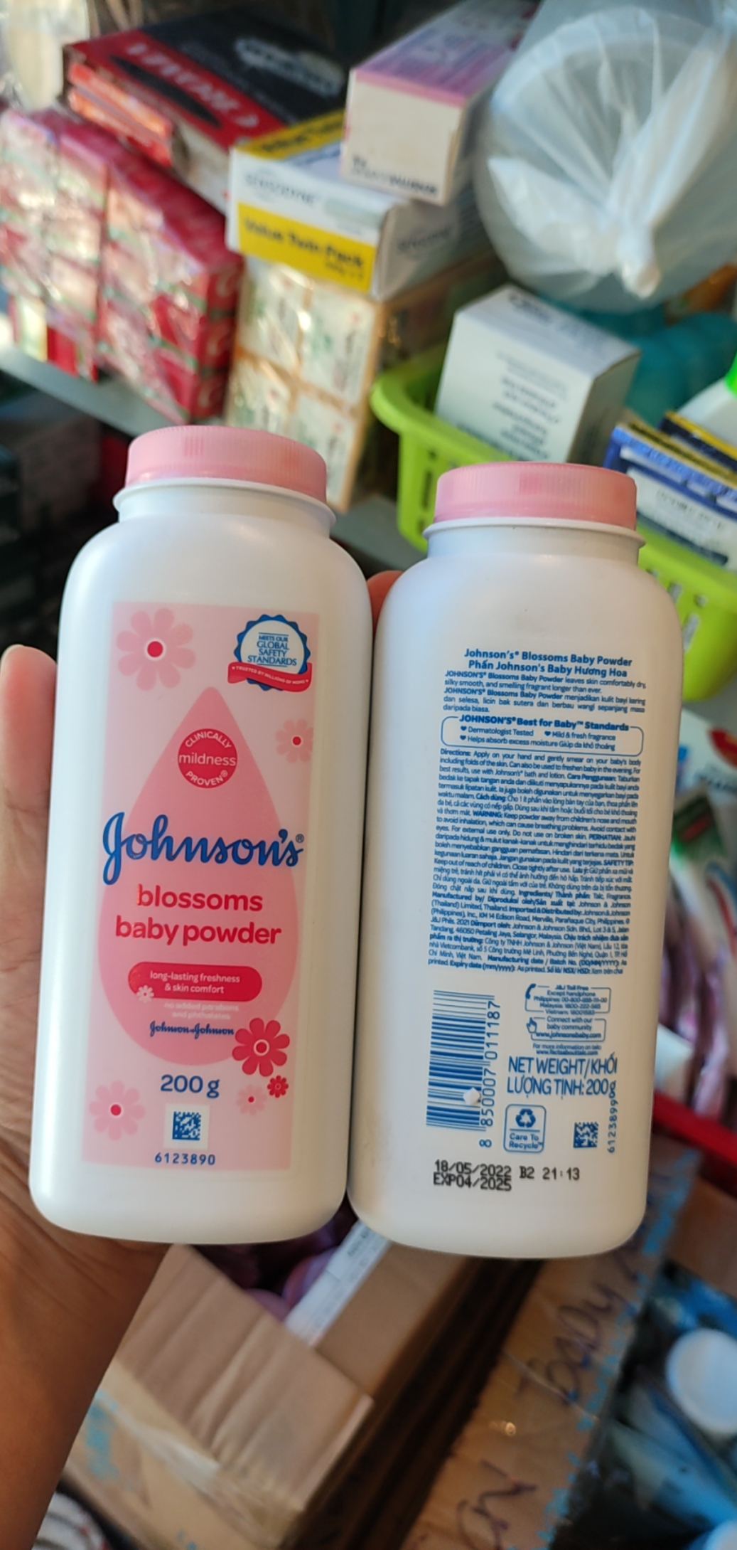Phấn thơm johnson baby 180g (hồng)