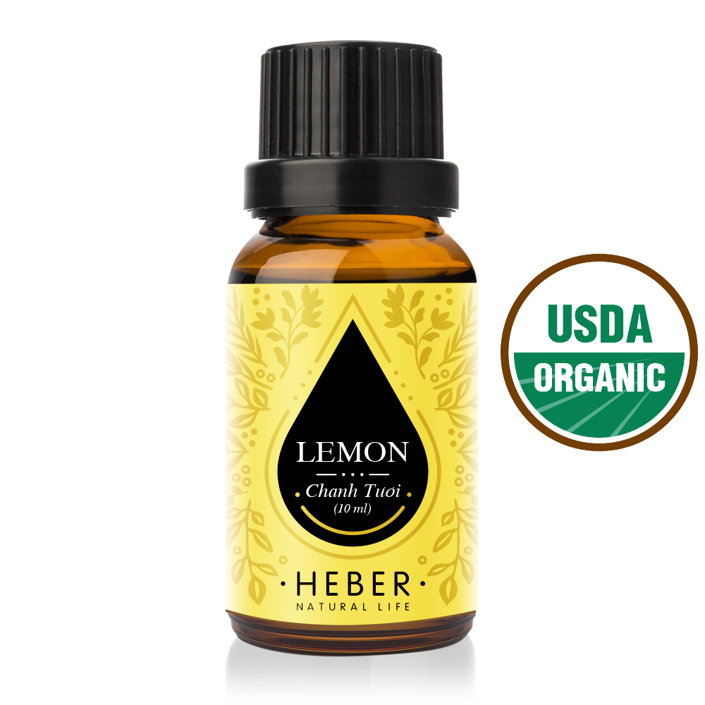 Heber Natural Life Lemon Essential Oil Organic USDA 100% Pure Natural