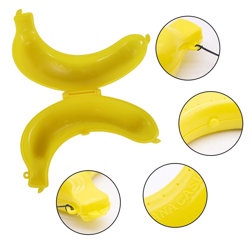 Cute Fruit Banana Protector Box Holder Case Lunch Container Storage Banana Case Kitchen Tools Plastic