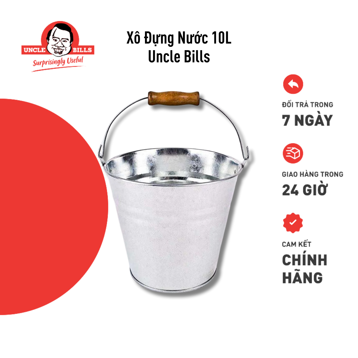 Xô Nước Mạ Kẽm 10L UBL BL0300