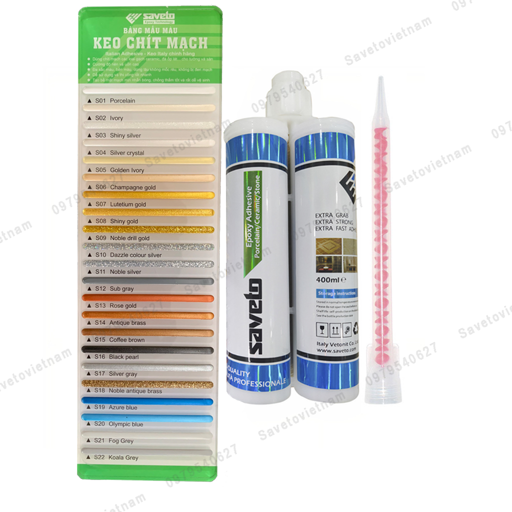 Combo 5 chai keo chà ron SAVETO cao cấp dùng 75m2