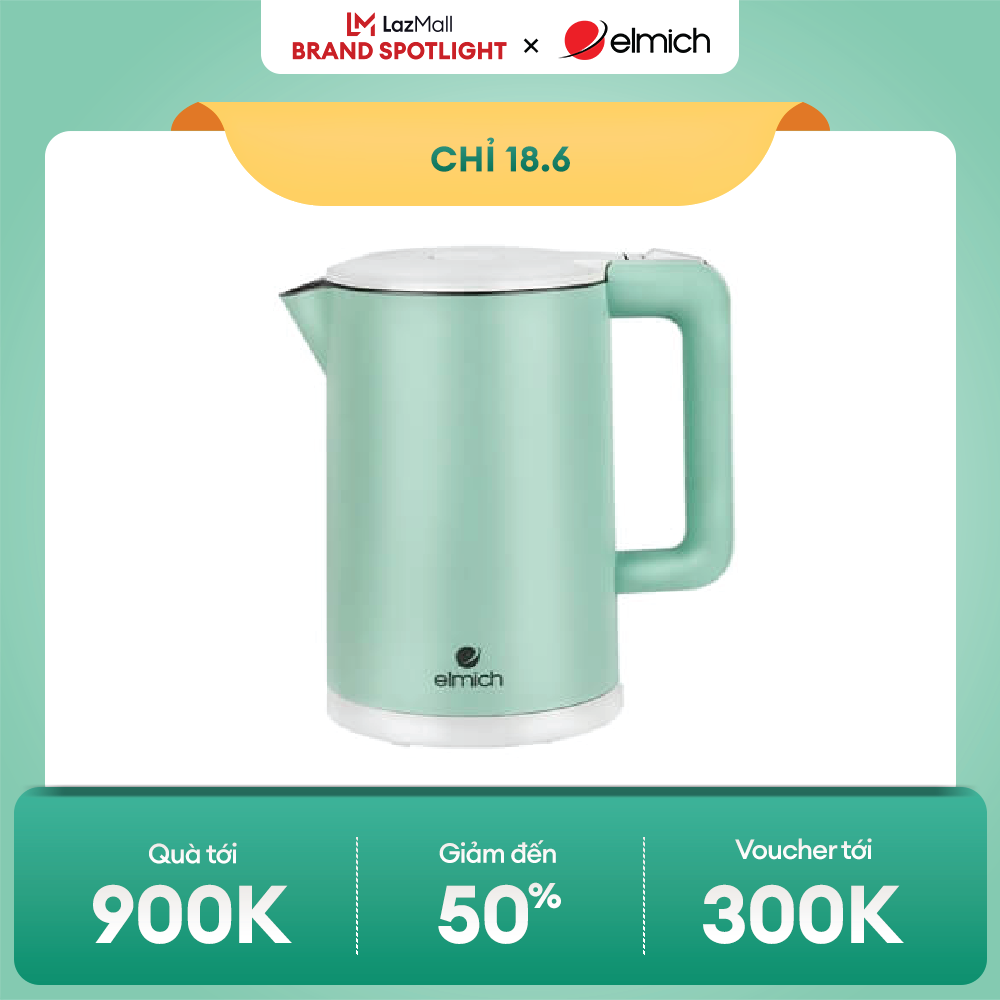 (Chỉ 25-29.05)Ấm đun nước siêu tốc Elmich 1,7L KEE 1774