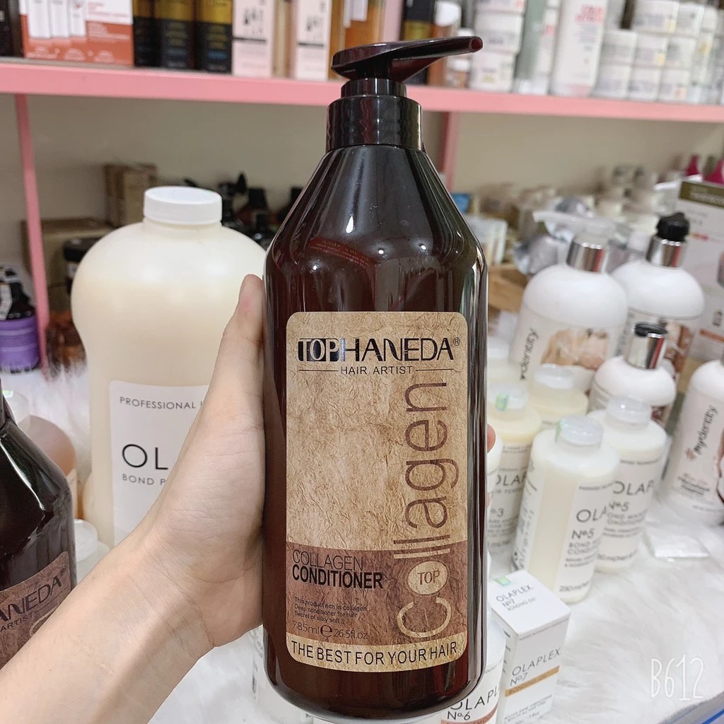 Dầu xả phục hồi tóc Haneda Collagen 785ml bóng mềm mượt