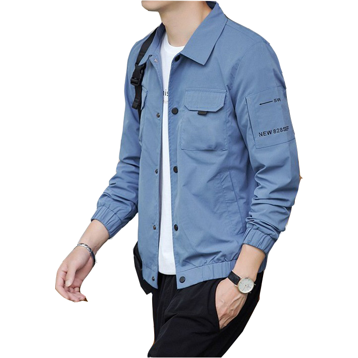 [HCM]ÁO KHOÁC NAM KAKI PHOM SƠ MI PHỐI NÚT