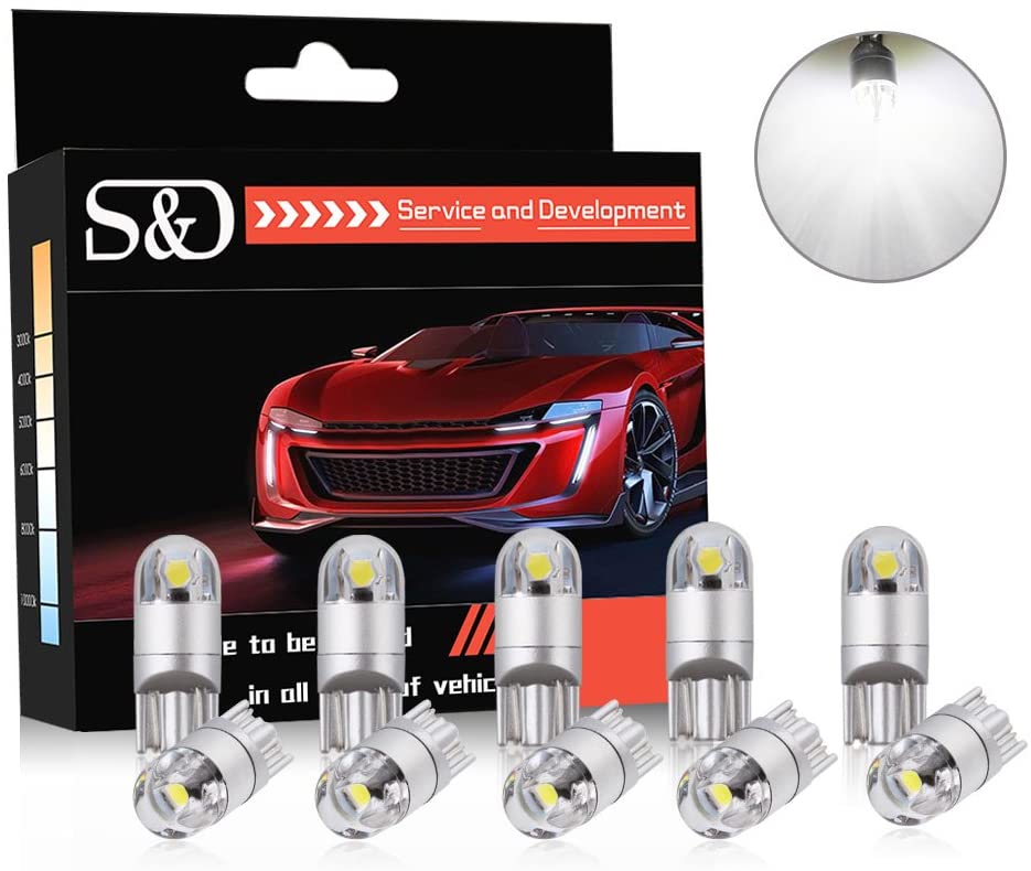 Bóng Đèn LED Thủy Tinh Gắn Mặt Đồng Hồ, Light Sương Mù, Bulb Demi Xe Máy, Ô Tô T10 2SMD 3030