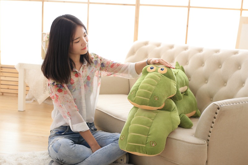 Gấu bông cá sấu bông đầu to mắt trố cute