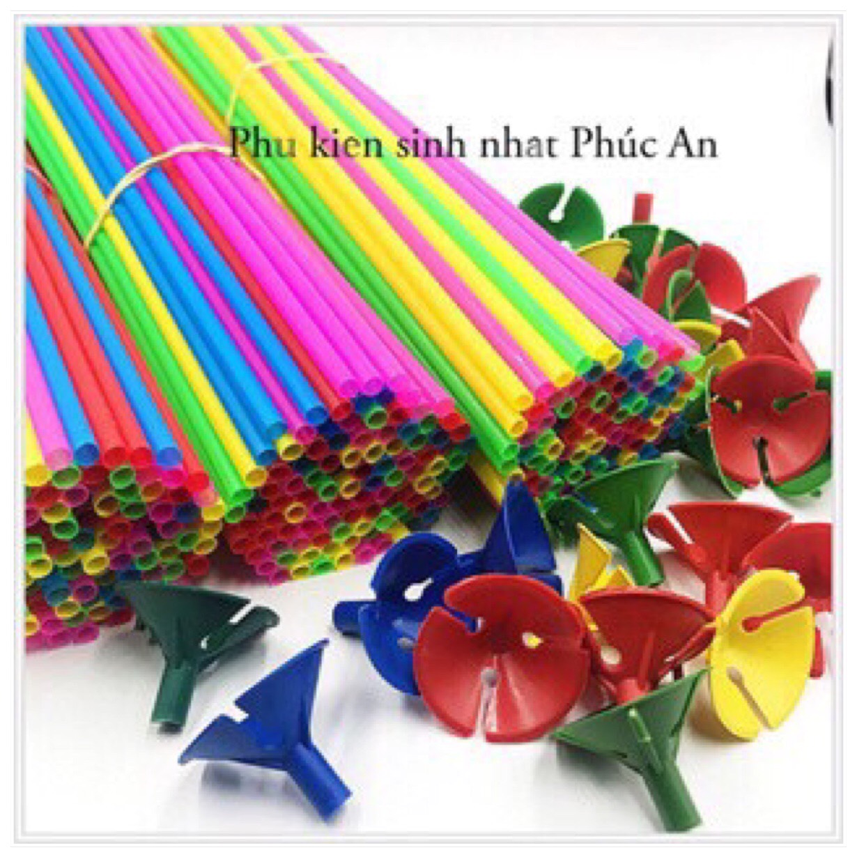 [HCM]Set 10 que cắm bóng bay cầm tay đủ màu