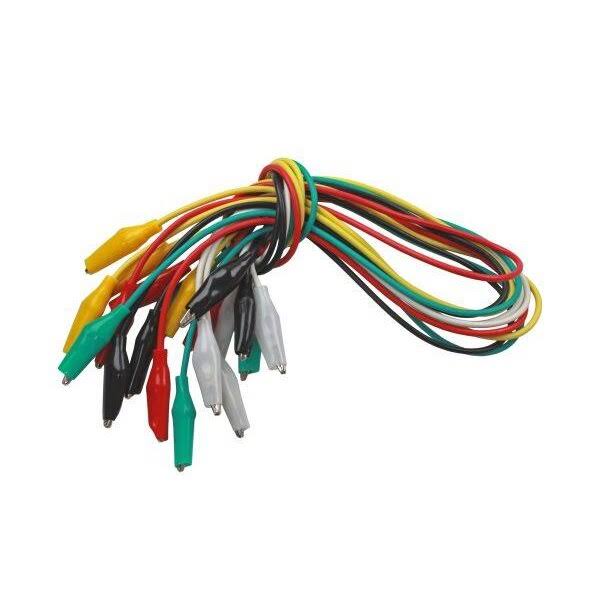 Combo Bó 10 Dây Kẹp Cá Sấu 5 Màu 50cm